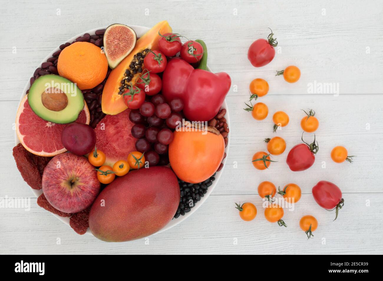 Fruit & vegetable collection high in lycopene & anthocyanins for a