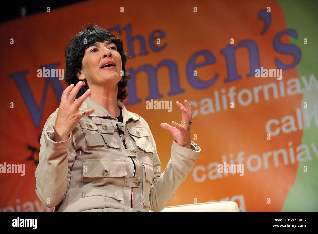 Christiane Amanpour, CNN's chief international correspondent, attends The Women's Conference 2008 held at the Long Beach Convention Center in Los Angeles, CA, USA on October 22, 2008. Photo by Lionel Hahn/ABACAPRESS.COM Stock Photo