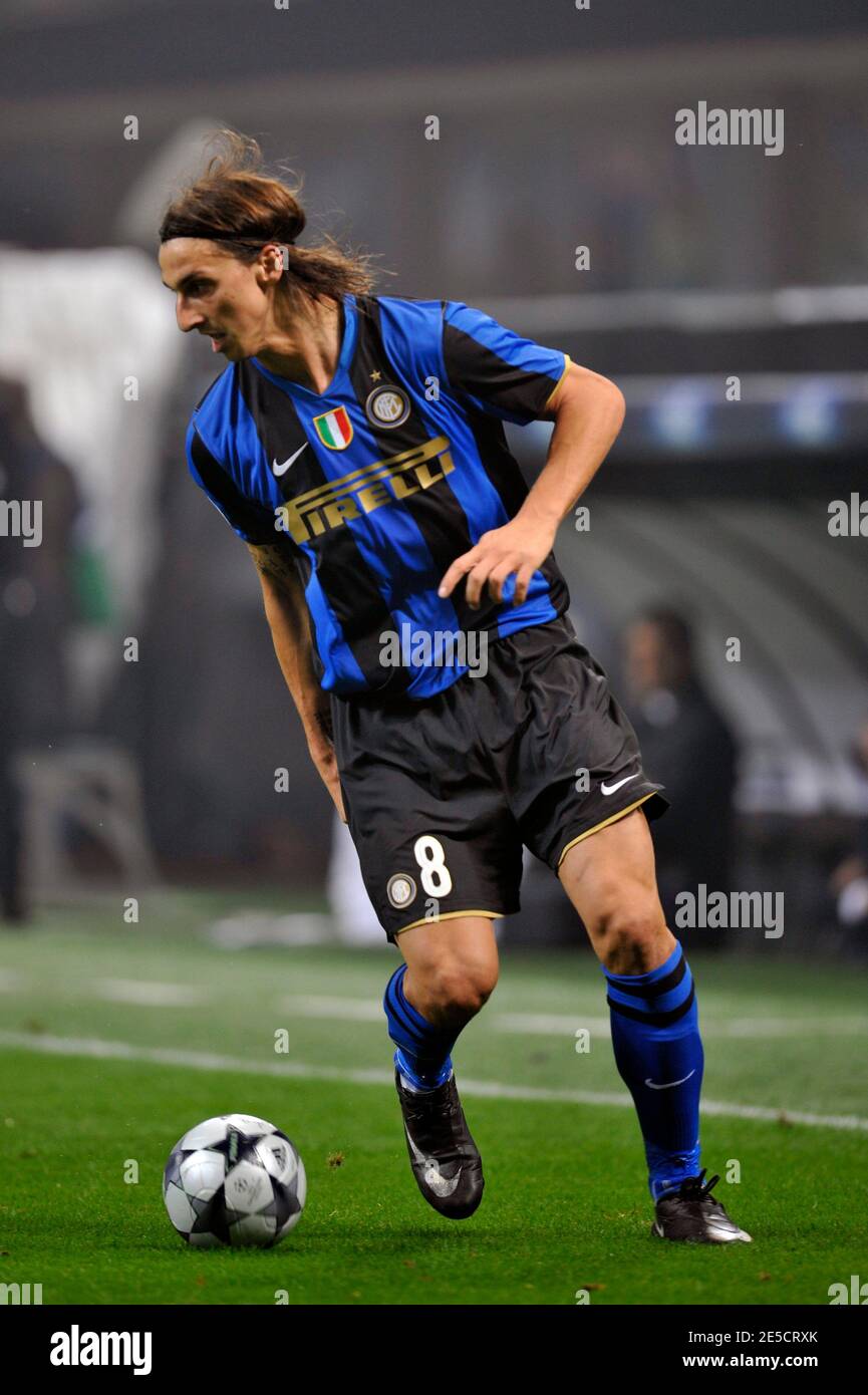 Inter Milan's Zlatan Ibrahimovic during the Champions League soccer match, Inter  Milan vs Anorthosis at the Meazza Stadium in Milan, Italy on October 22,  2008. Inter won 1-0. Photo by Stephane Reix/ABACAPRESS.COM