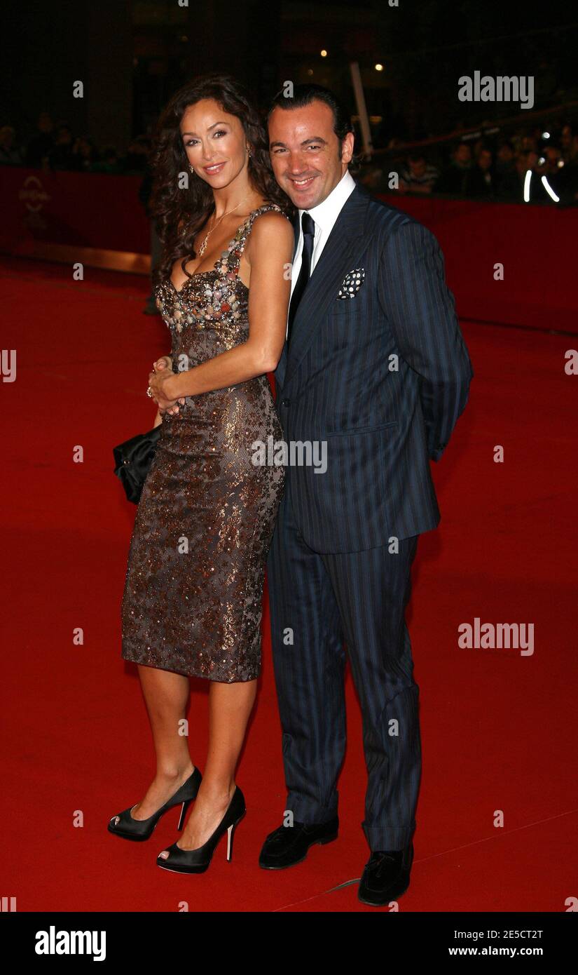Actress Sofia Milos and her boyfriend arriving on the red carpet before ...