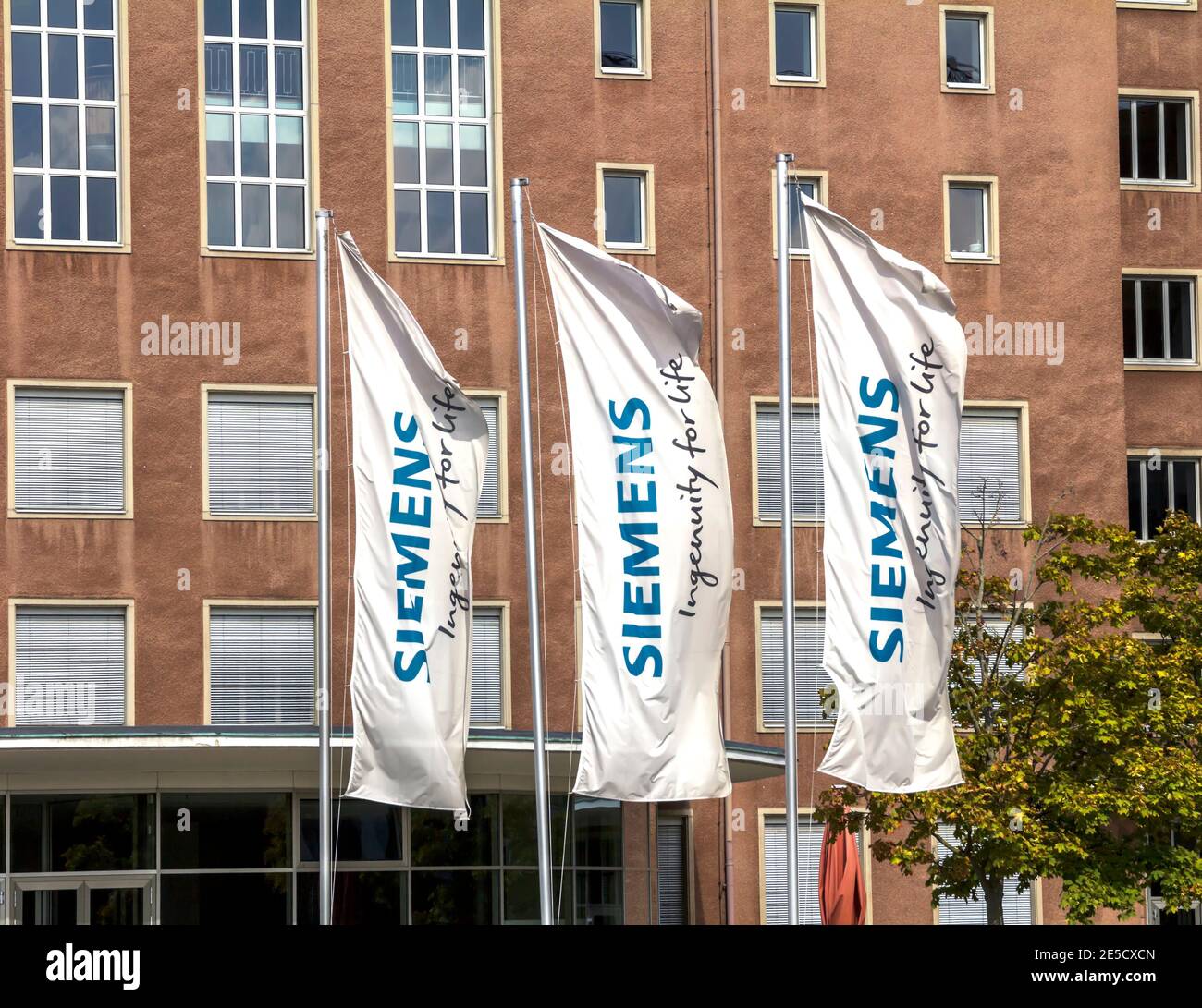 Erlangen, Germany Siemens sign; Siemens AG is a German company