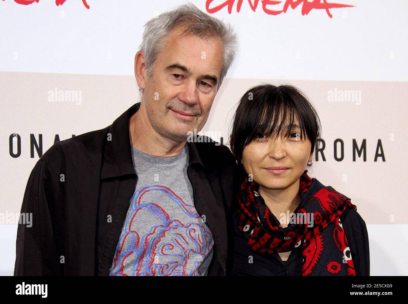 Russian director Sergei Bodrov and Guka Omarova pose for the photocall of 'Baksy' during 3rd 'Rome film festival' in Rome, Italy on October 27, 2008. Photo by Denis Guignebourg/ABACAPRESS.COM Stock Photo