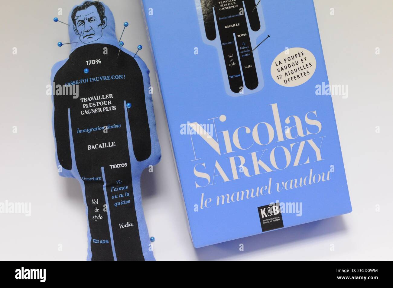 Voodoo' dolls of French President Nicolas Sarkozy and former opponent  Socialist presidential candidate Segolene Royal are seen in Paris, France  on October 30, 2008. A French judge dismissed request by president Sarkozy
