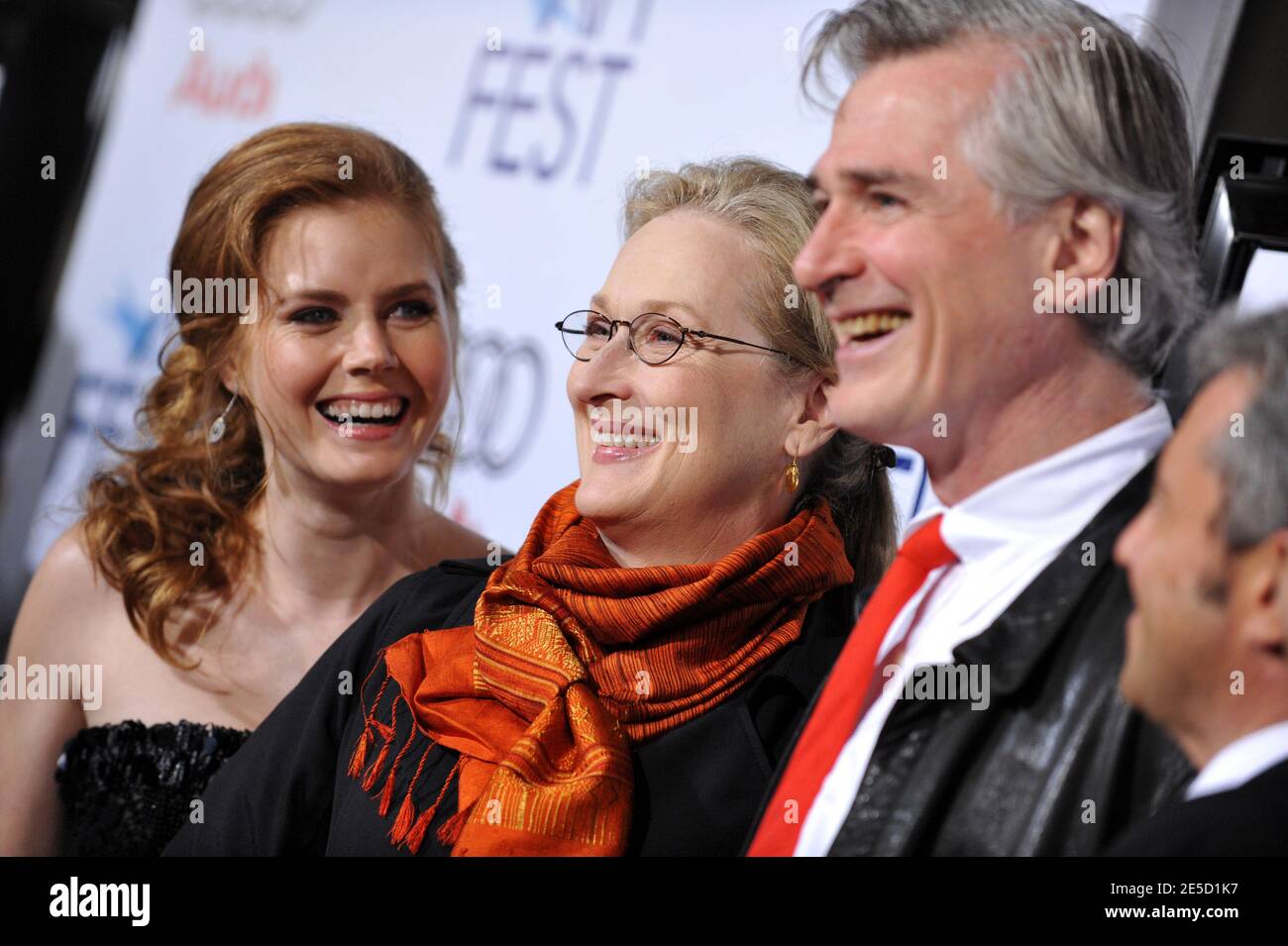 Meryl Streep, Amy Adams and John Patrick Shanley attend the AFI Fest Opening Night Gala Presentation of 'Doubt' held at the Arclight Cinemas in Hollywood, Los Angeles, CA, USA on October 30, 2008. Photo by Lionel Hahn/ABACAPRESS.COM Stock Photo