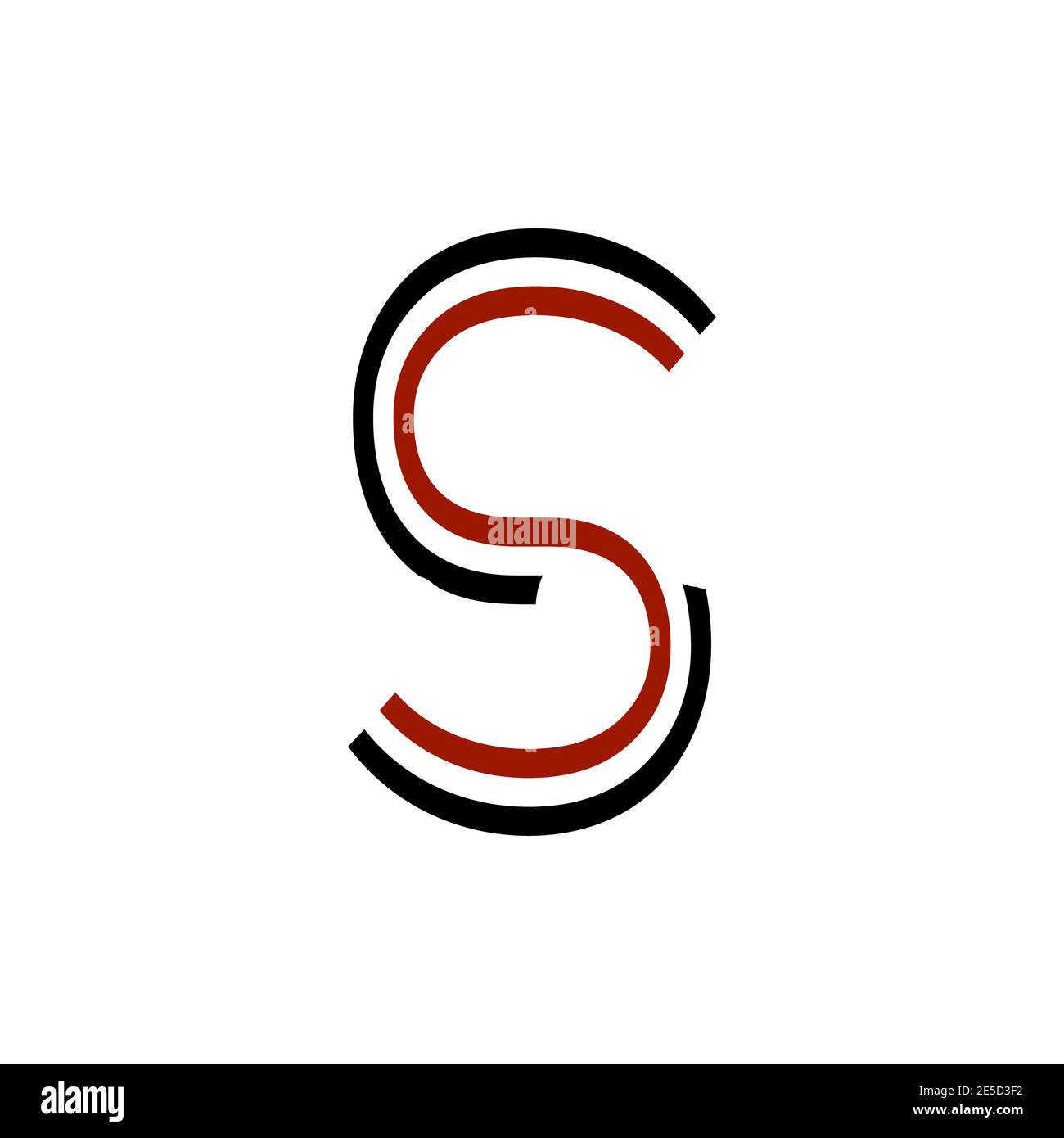 ss, csc, s, scc initials line art geometric company logo Stock Vector