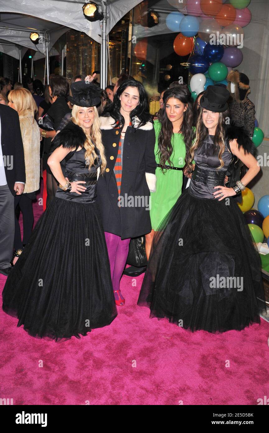 (L-R) Pamela Skaist-Levy, comedian Sarah Silverman, actress Jessica Szohr, and Gela Nash-Taylor attending the Juicy Couture Flagship opening party held at the Juicy Couture NYC flagship in New York City, USA on November 6, 2008. Photo by Gregorio Binuya/ABACAPRESS.COM Stock Photo