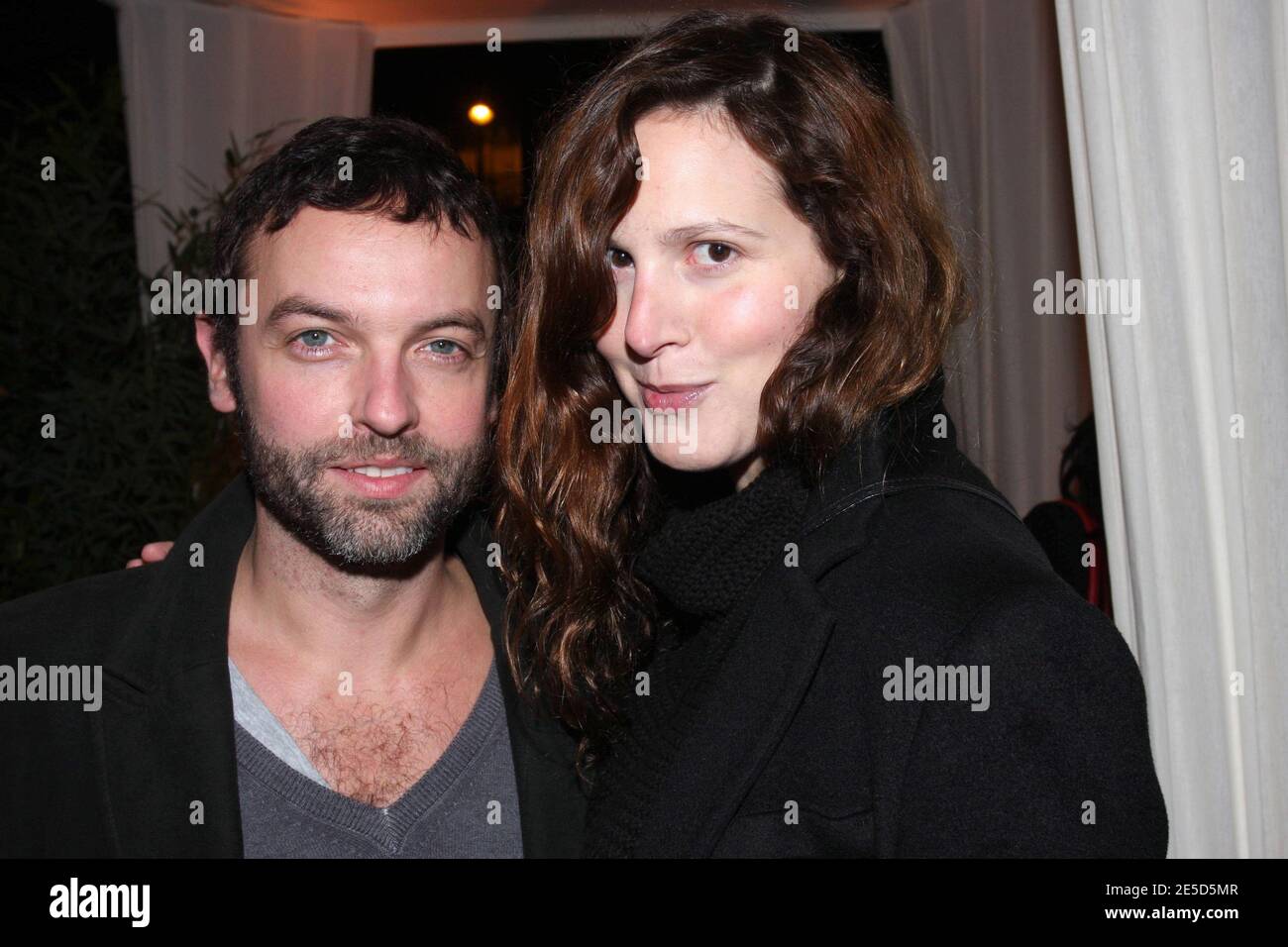 French writer Justine Levy (Bernard Henri Levy daughter's) with her  boyfriend Patrick Mille attend the Flore literary prize 2008 organized by  Frederic Beigbeder at the 'Cafe de Flore' in Paris, France on