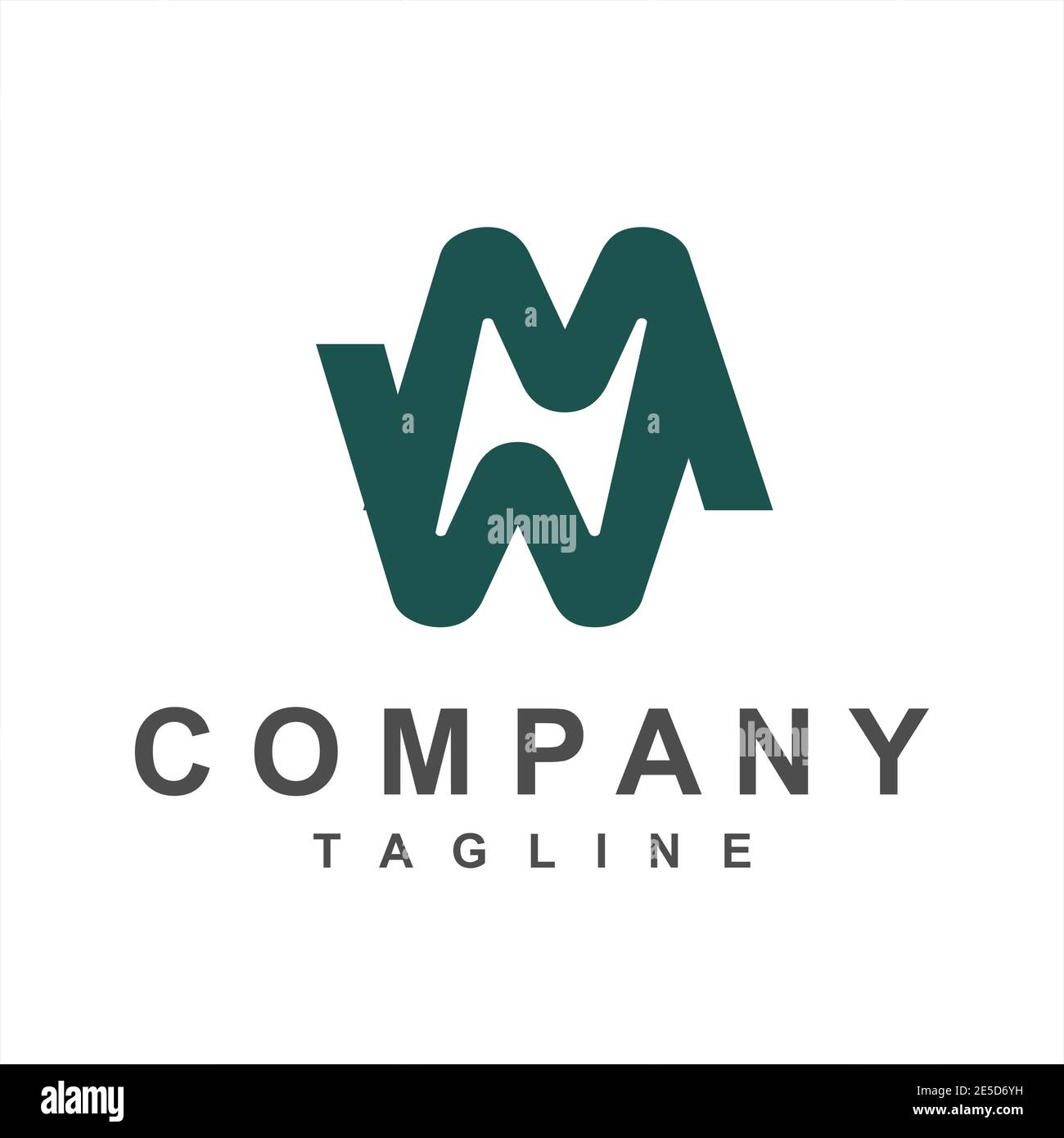 simple MW, MNW initials company logo Stock Vector