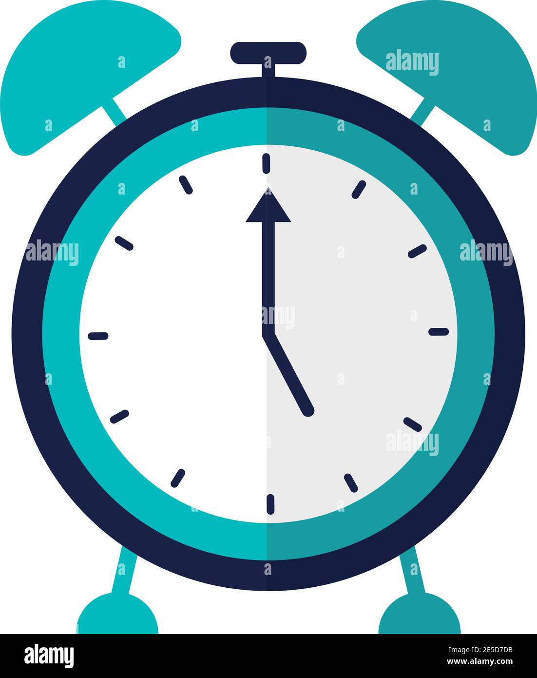 Blue office wall clock in Stock Vector Images - Alamy