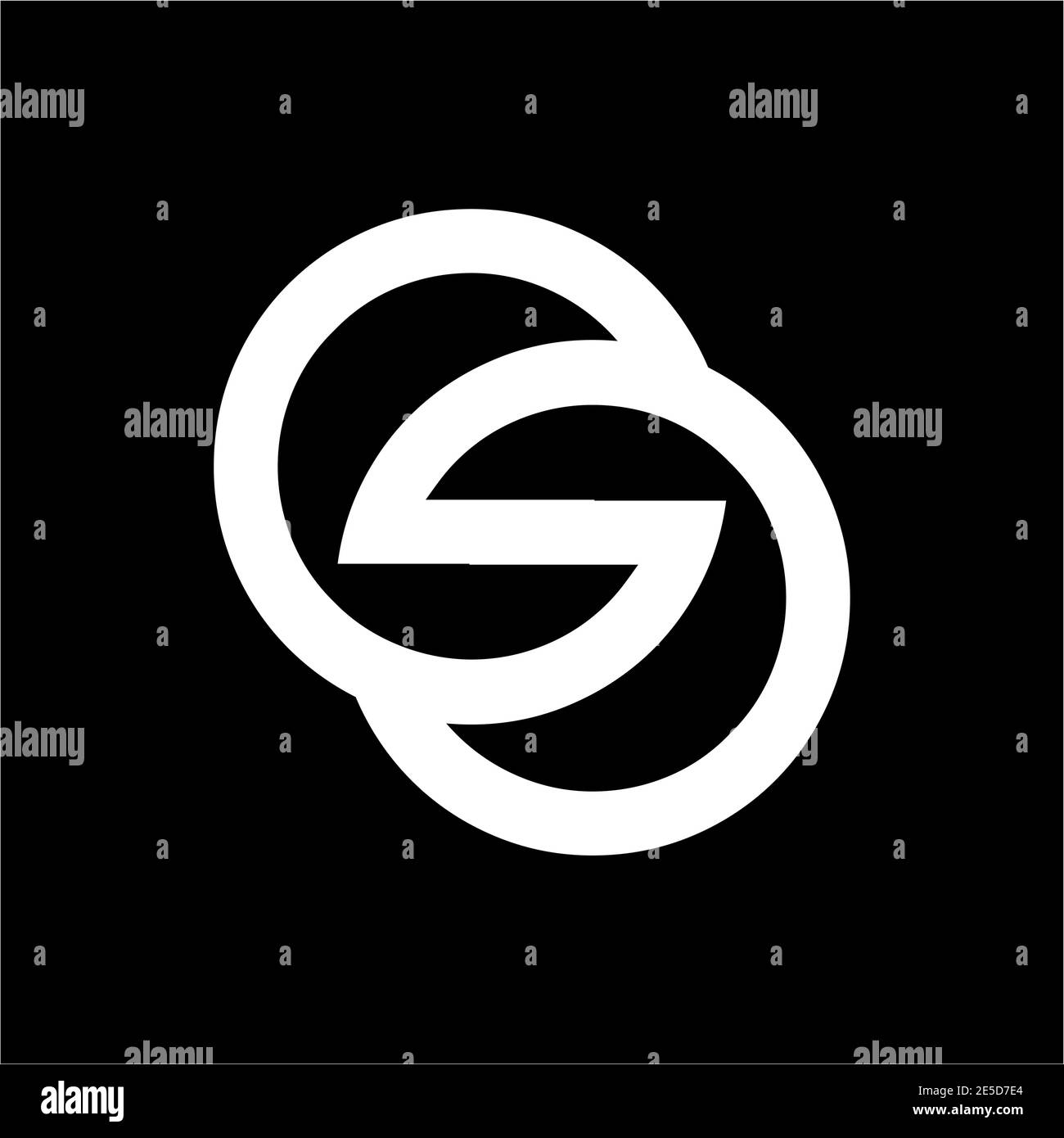 S, GSG, CSC initials geometric logo Stock Vector