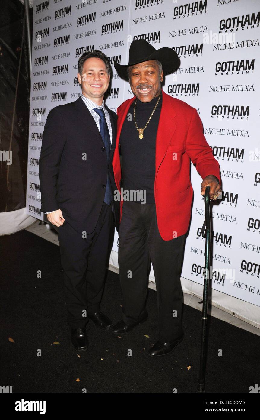 Niche Media CEO Jason Binn and boxer Joe Frazer attending Gotham Magazine's annual gala held at ESPACE in New York City, NY, USA on November 18, 2008. Photo by Gregorio Binuya/ABACAPRESS.COM Stock Photo