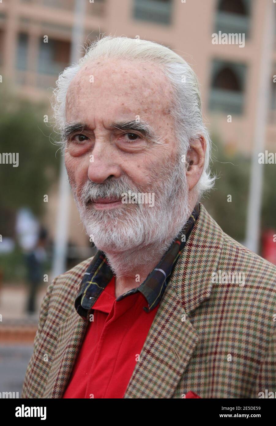 Actor Sir Christopher Lee poses at the photocall of the British