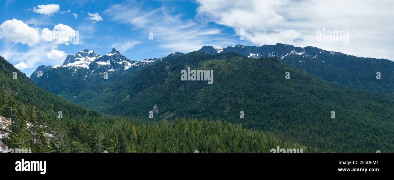 Sky Pilot and Co-Pilot mountains, British Columbia, Canada Stock Photo
