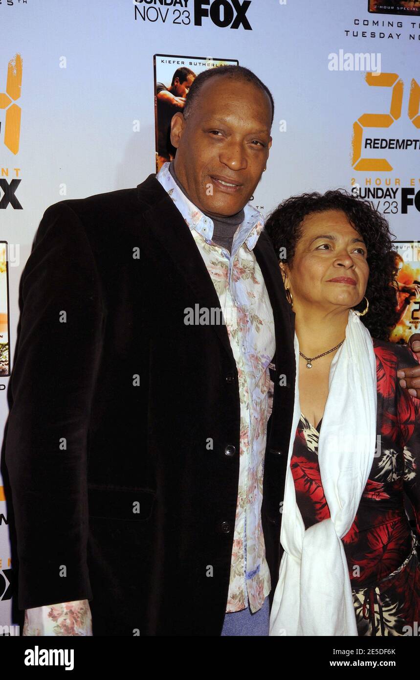 Cast member Tony Todd and wife attend the world premiere of '24:  Redemption' at the AMC Theatres Empire 25 in New York City, NY, USA on  November 19, 2008. Photo by Graylock/ABACAPRESS.COM