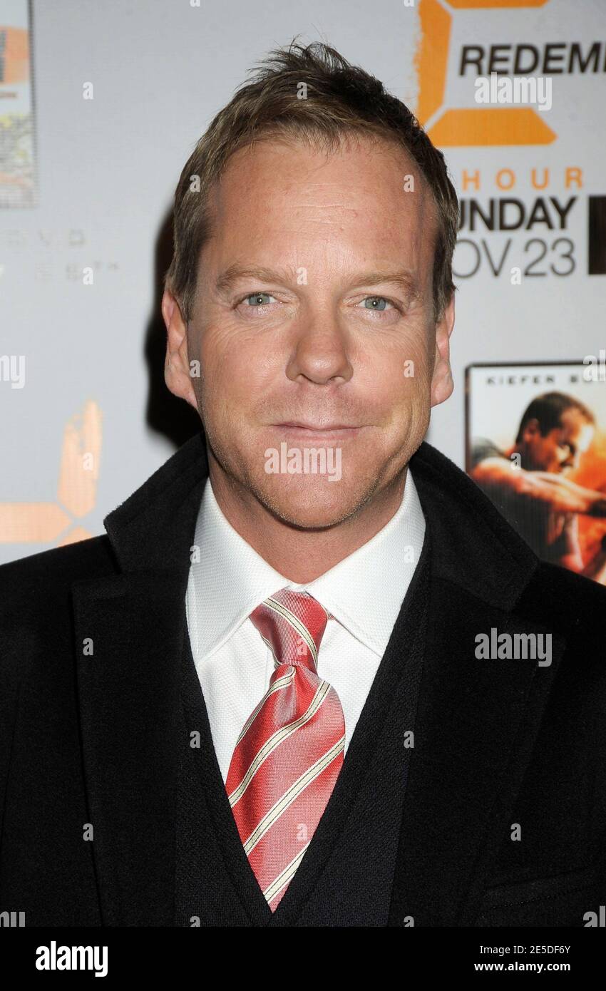 Cast member Kiefer Sutherland attends the world premiere of &lsquo;24