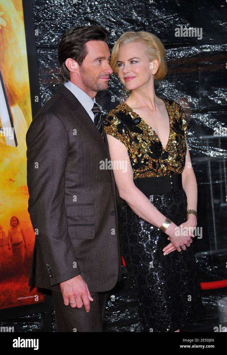 Cast members Hugh Jackman and Nicole Kidman arriving for the premiere