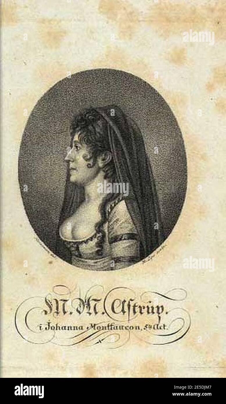 Mette Marie Astrup ( 1760- 1834) skuespiller. Stock Photo