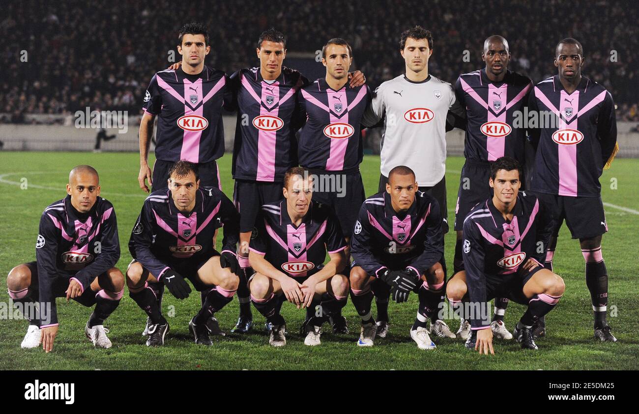 Bordeaux's team group during the Champions League soccer match, Girondins  de Bordeaux vs Chelsea at the Chaban Delmas stadium in Bordeaux, France on  November 26, 2008. The match ended in a 1-1