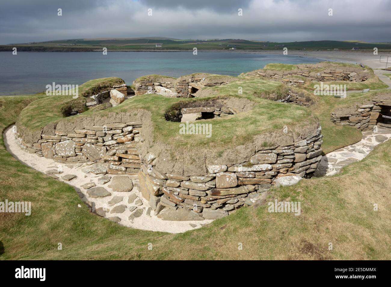 Skara Brae, Neolithic settlement of Skara Brae, Orkney, Orkney Islands, Scotland, UK Stock Photo