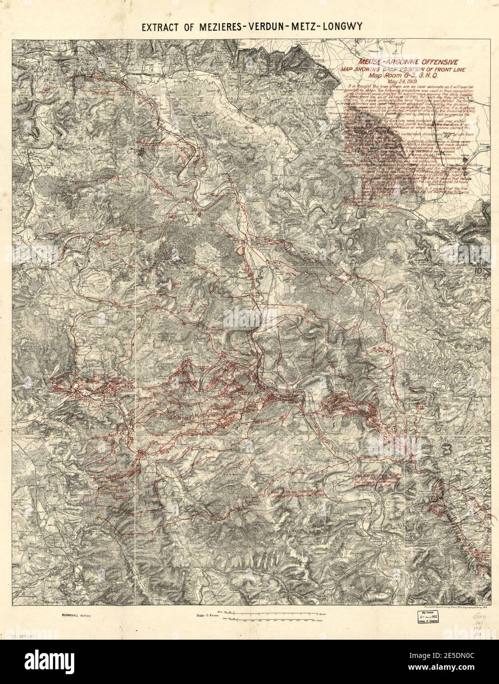 Meuse-Argonne offensive, map showing daily position of front line - Map ...