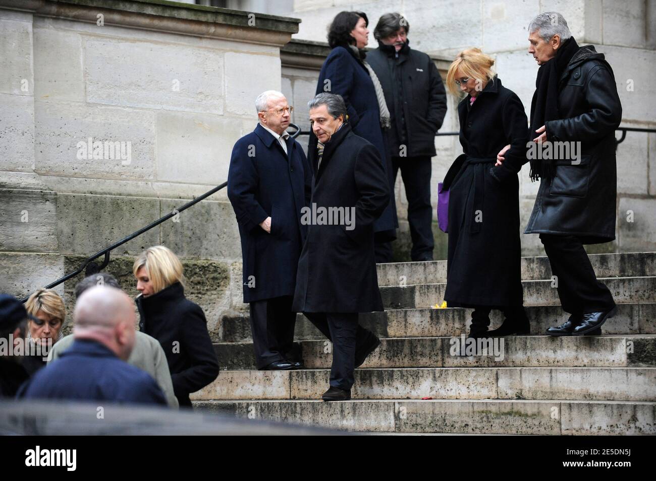 Christian Clavier, Marie-Anne Chazel with her boyfriend leaving Christian  Fechner's funeral ceremony held at Saint Roch church in Paris, France on  December 1st, 2008. Photo by Gorassini-Taamallah/ABACAPRESS.COM Stock Photo  - Alamy