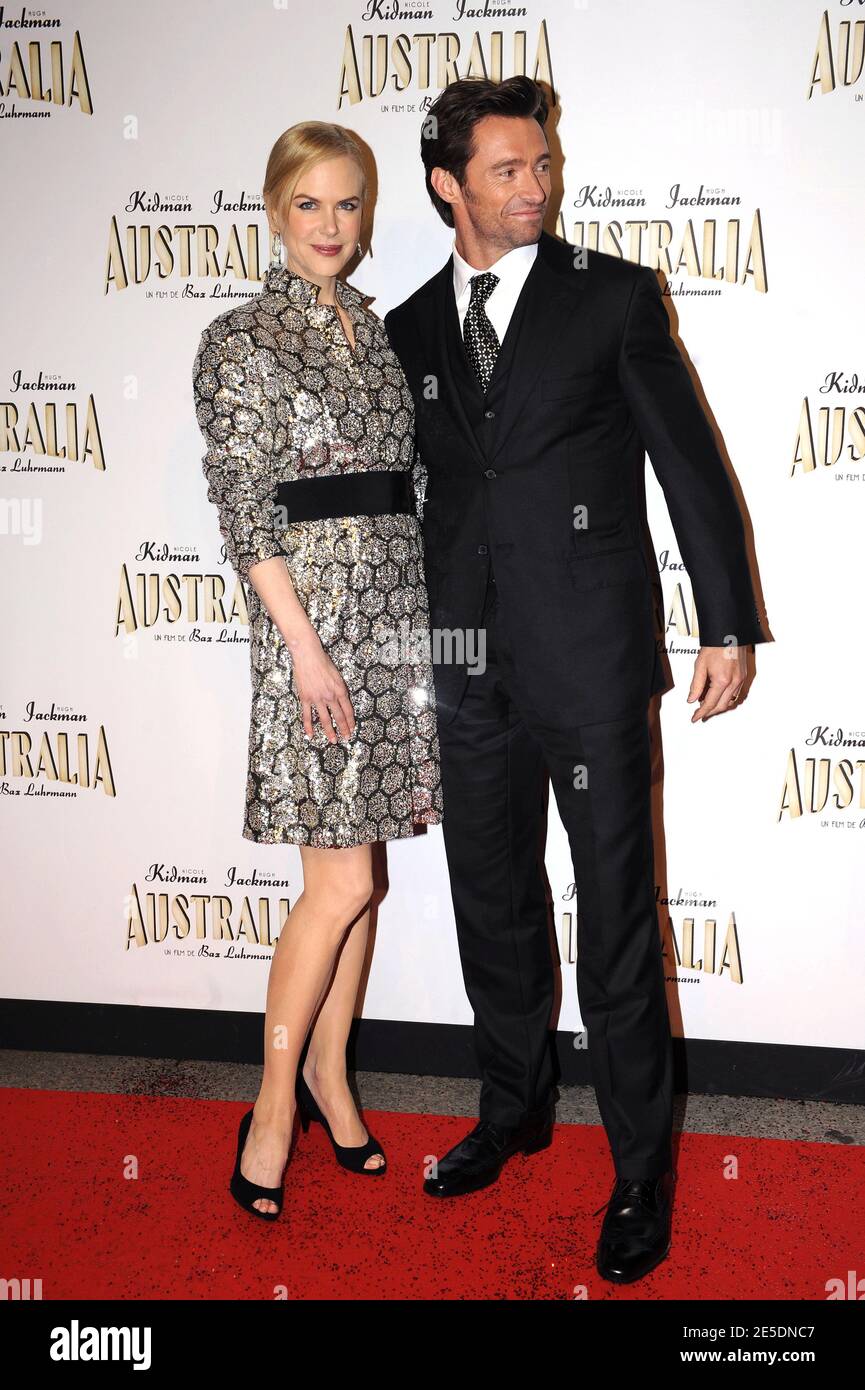 Cast members Nicole Kidman and Hugh Jackman arriving for the premiere