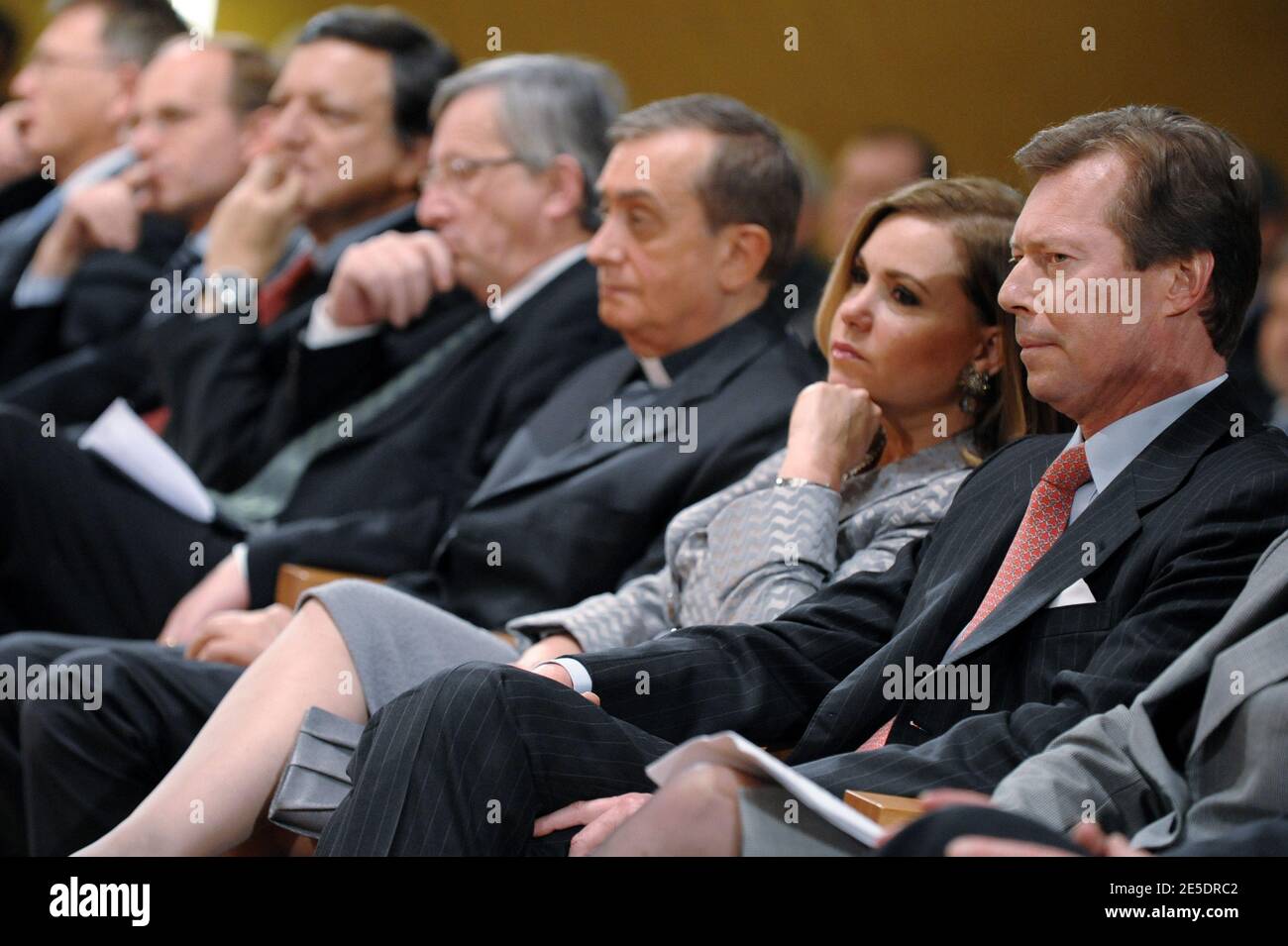 Grand Duke Henri of Luxembourg and Grand Duchess Maria Teresa of Luxembourg attending the new European Court of Justice opening ceremony in Luxembourg, on December 4, 2008. Photo by Thierry Orban/ABACAPRESS.COM Stock Photo