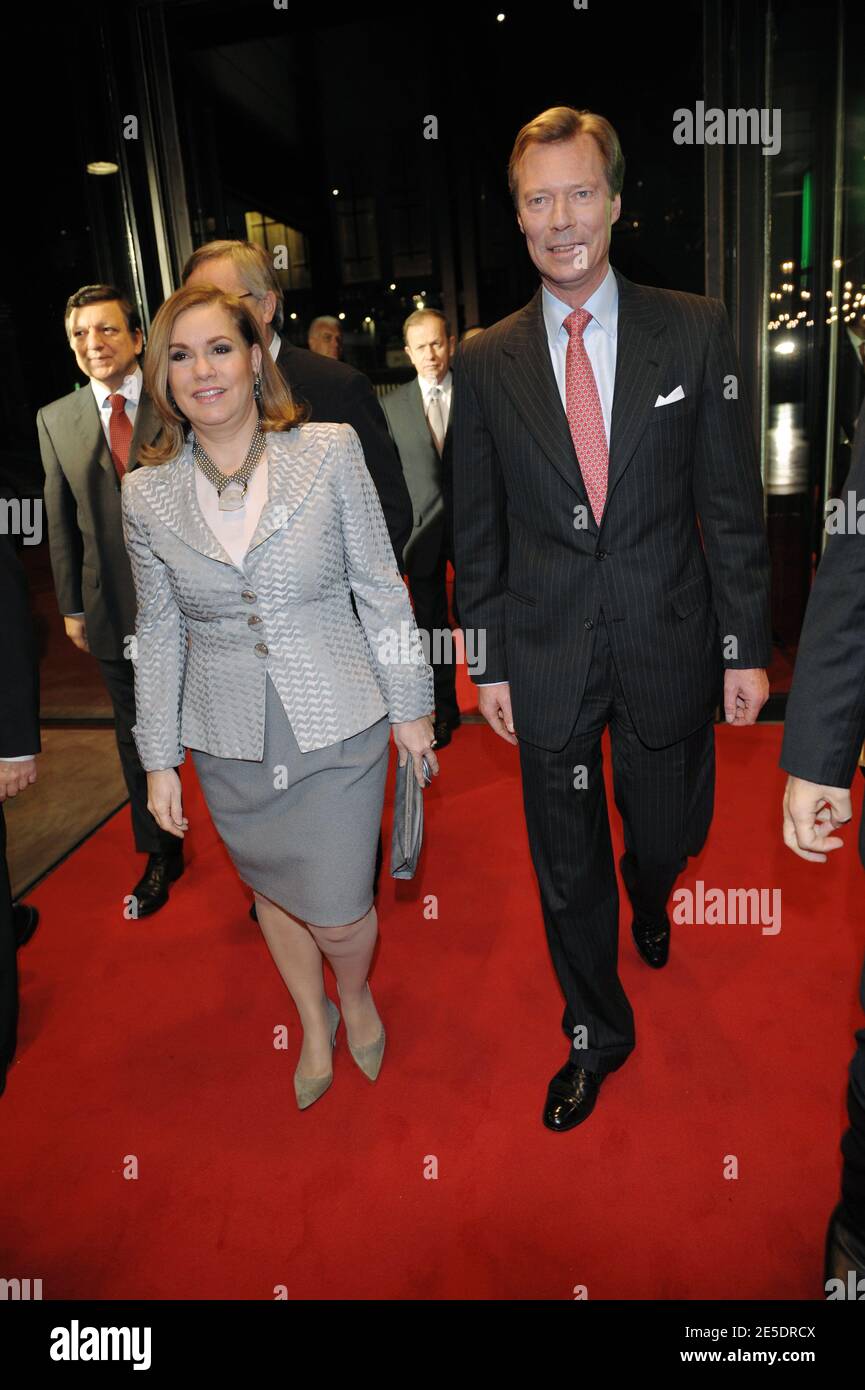 Grand Duke Henri of Luxembourg and Grand Duchess Maria Teresa of Luxembourg attending the new European Court of Justice opening ceremony in Luxembourg, on December 4, 2008. Photo by Thierry Orban/ABACAPRESS.COM Stock Photo