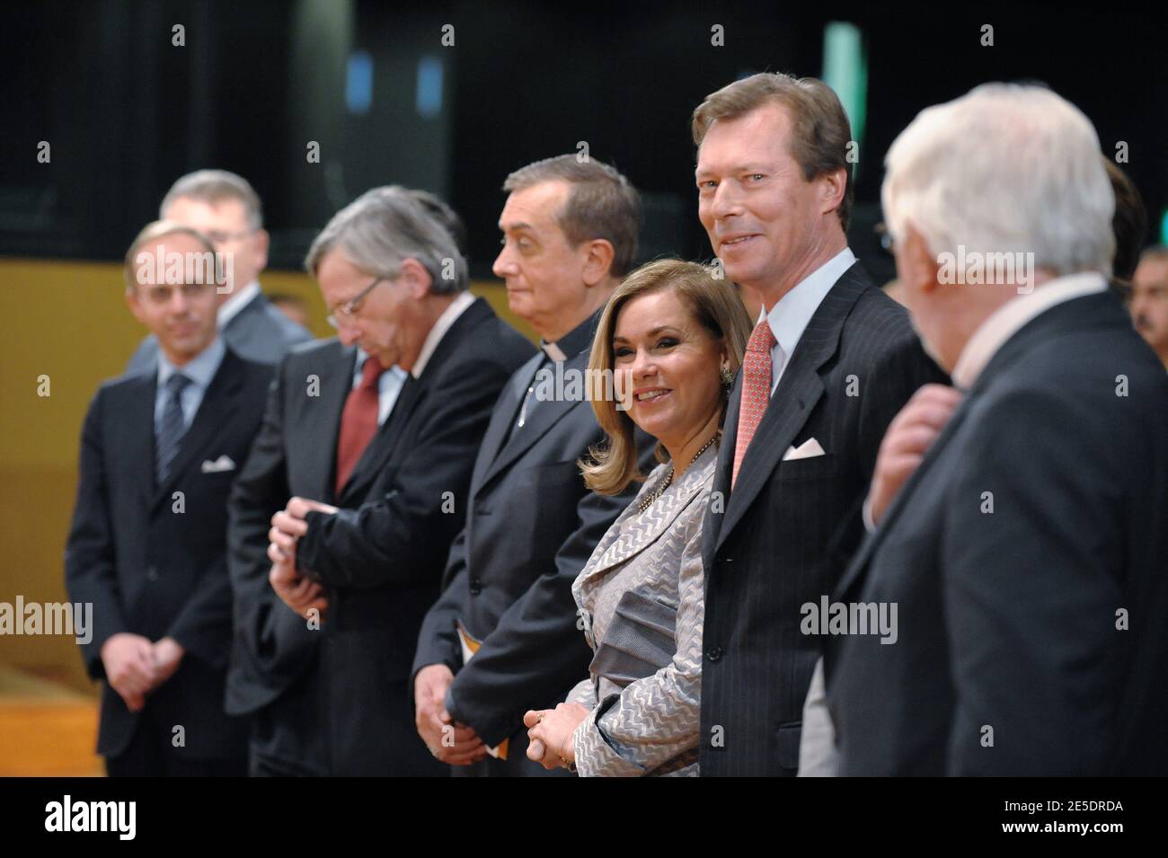 Grand Duke Henri of Luxembourg and Grand Duchess Maria Teresa of Luxembourg attending the new European Court of Justice opening ceremony in Luxembourg, on December 4, 2008. Photo by Thierry Orban/ABACAPRESS.COM Stock Photo