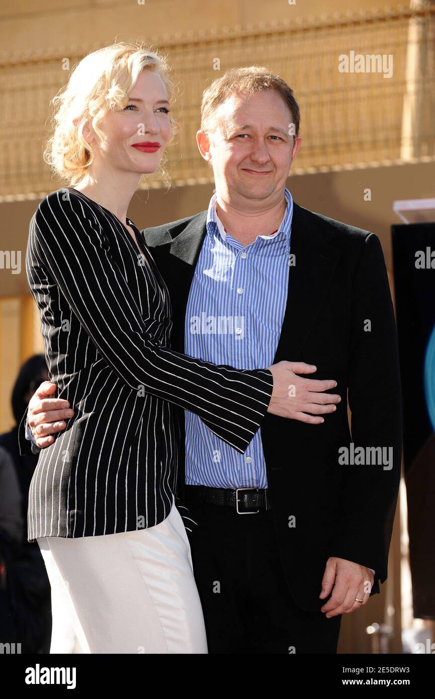 Australian actress Cate Blanchett honored with the 2376th Star on The Hollywood Walk of Fame in front of the Egyptian Theatre. Here with Andrew Upton, in Los Angeles, CA, USA on December 5, 2008. Photo by Lionel Hahn/ABACAPRESS.COM Stock Photo