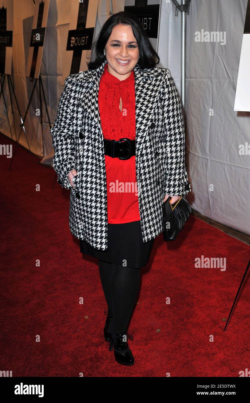 Actress Nikki Blonsky attending the premiere of 'Doubt' at the Paris Theater in New York City, NY, USA on December 7, 2008. Photo by Gregorio Binuya/ABACAPRESS.COM Stock Photo