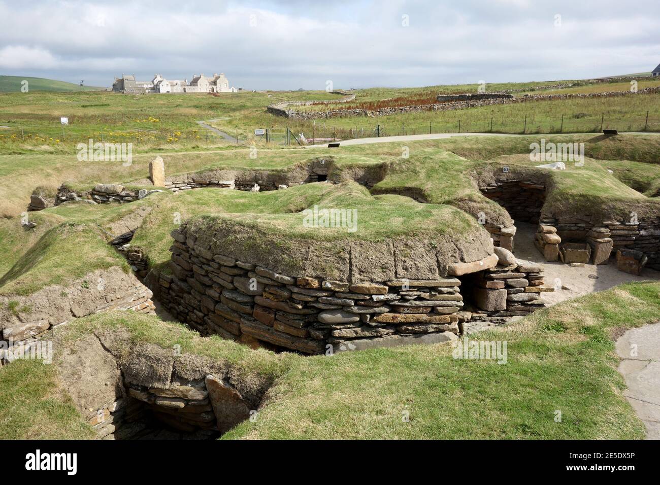 Skara Brae, Neolithic settlement of Skara Brae, Orkney, Orkney Islands, Scotland, UK Stock Photo