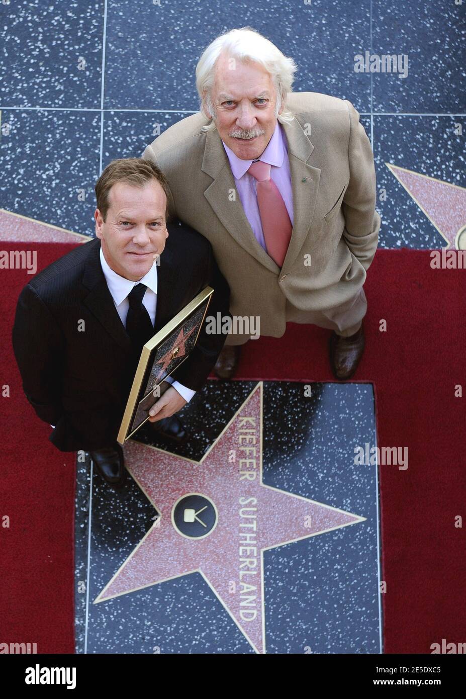 Kiefer Sutherland is honored with the 2,377th star on the walk of fame in Hollywood, Los Angeles, CA, USA on December 9, 2008. Photo by Lionel Hahn/ABACAPRESS.COM Stock Photo