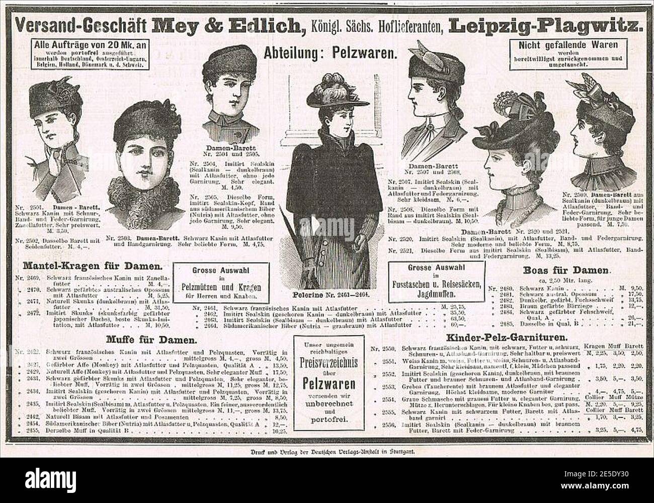 Mey & Edlich, Leipzig-Plagwitz, Anzeige von 1893 Stock Photo - Alamy