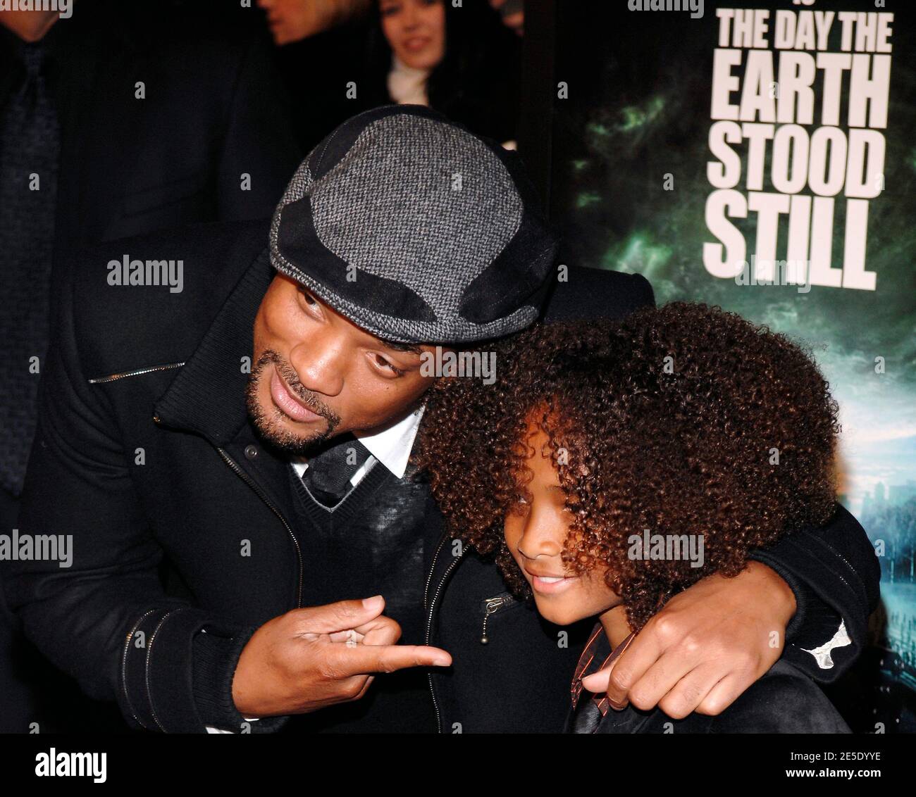Cast Member Jaden Smith Poses With His Father Will Smith At The