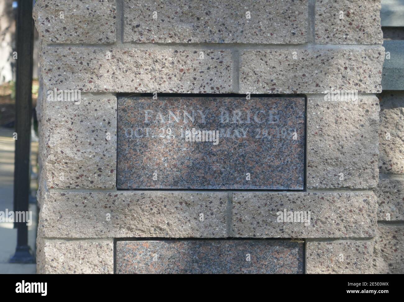 Los Angeles, California, USA 26th January 2021 A general view of atmosphere of comedian Fanny Brice's Grave at Pierce Brothers Westwood Village Memorial Park on January 26, 2021 in Los Angeles, California, USA. Photo by Barry King/Alamy Stock Photo Stock Photo