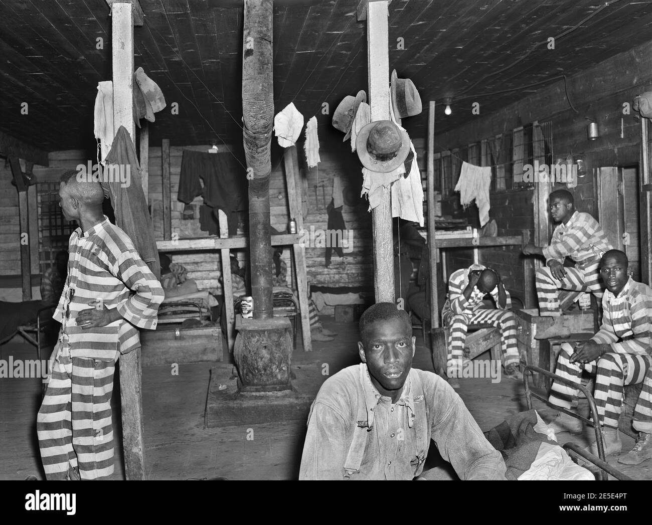 Convicts, Greene County Prison Camp, Greene County, Georgia, USA, Jack Delano, U.S. Farm Security Administration, June 1941 Stock Photo