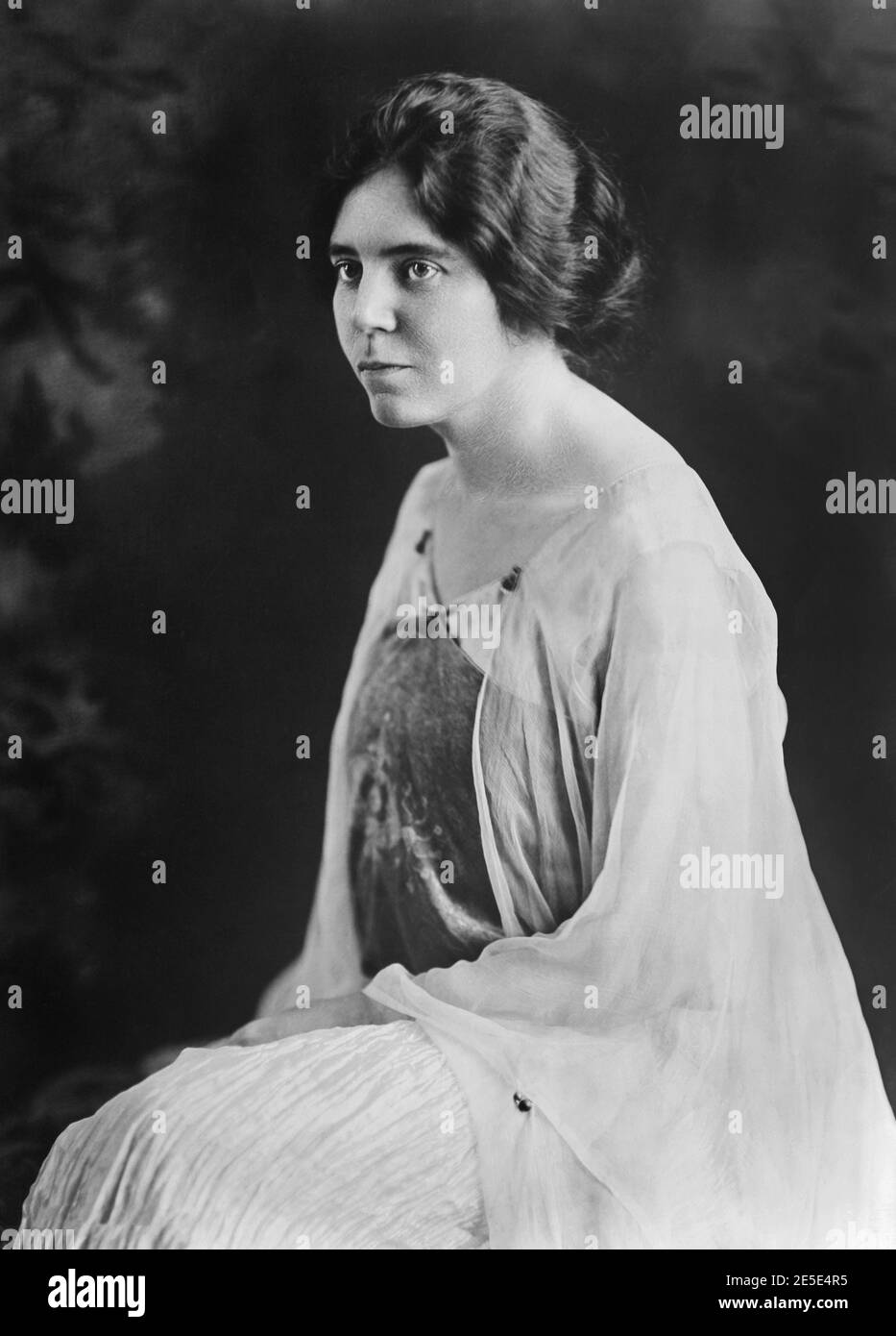 Alice Paul (1885-1977), American Suffragist, Feminist, and Women's Rights Activist, Portrait, Underwood, Bain News Service, 1920's Stock Photo