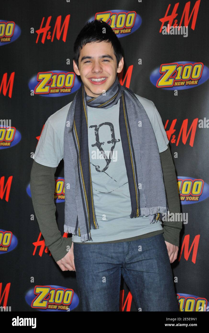 Recording artist David Archuleta poses in the press room during Z100's Jingle Ball at Madison Square Garden in New York City, USA on December 12, 2008. Photo by Gregorio Binuya/ABACAUSA.COM (Pictured : David Archuleta) Stock Photo