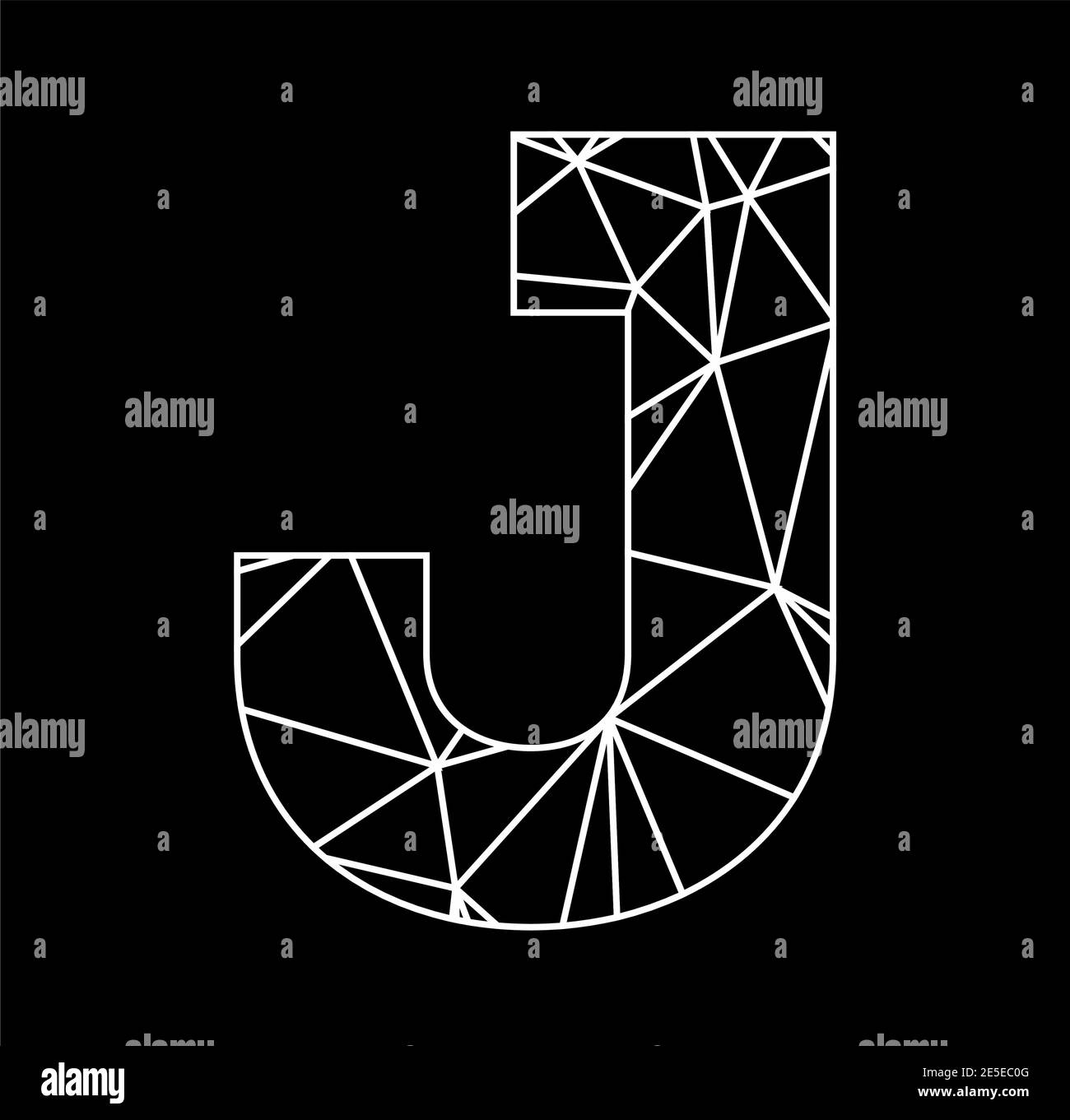 J geometric triangle block chain font Stock Vector Image & Art - Alamy