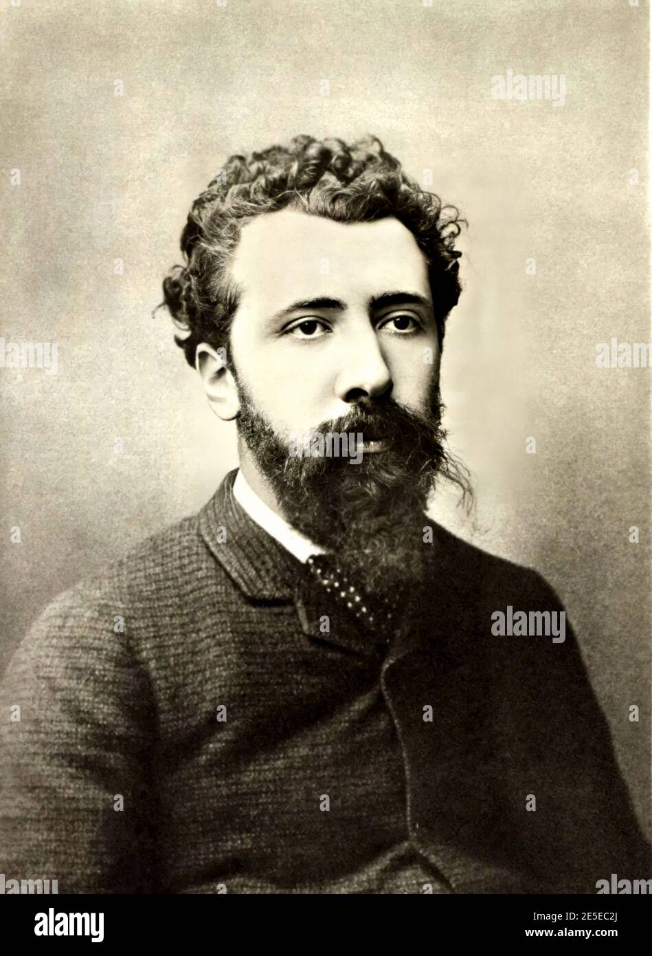 1890 ca , Paris , FRANCE : The  french  Impressioniste painter GEORGES SEURAT ( 1859 - 1891 ). Portrait by unknown photographer . - ARTS - ARTE - PITTURA - painting - PITTORE - artist - artista - portrait - ritratto - IMPRESSIONISTA - IMPRESSIONISMO - POINTINISME - DIVISIONISMO - DIVISIONISTA - IMPRESSIONISME - beard - barba - HISTORY - FOTO STORICHE --- ARCHIVIO GBB Stock Photo