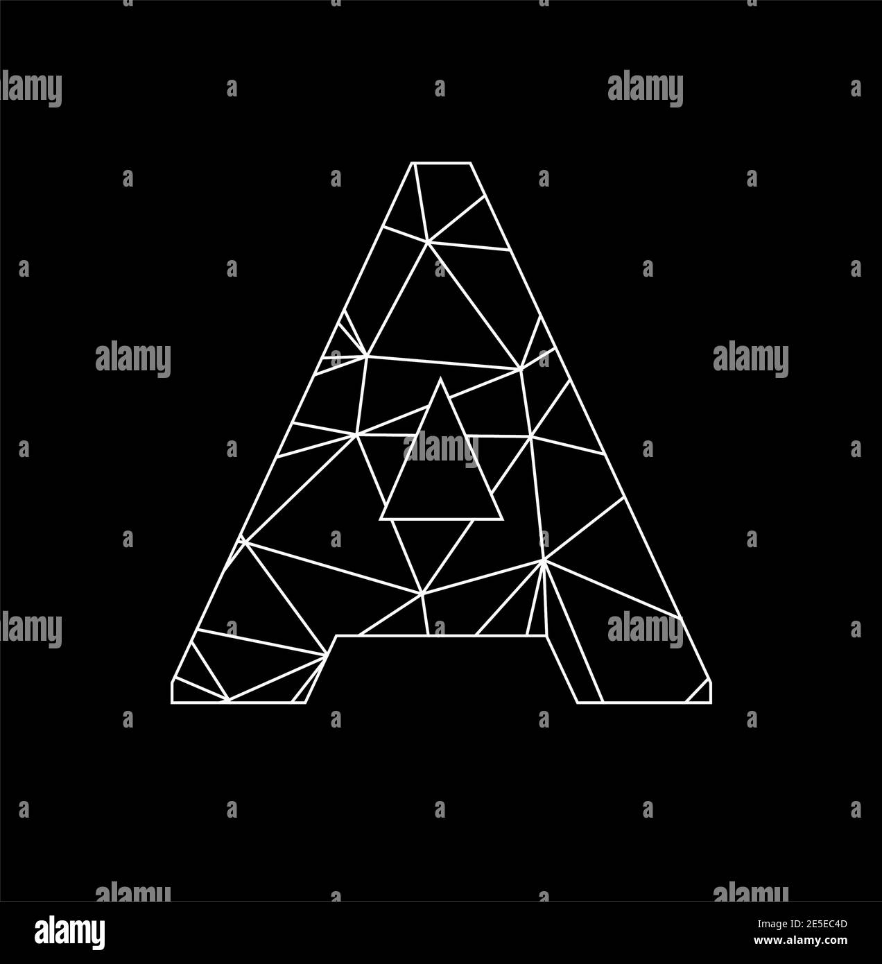 A geometric triangle block chain font Stock Vector Image & Art - Alamy