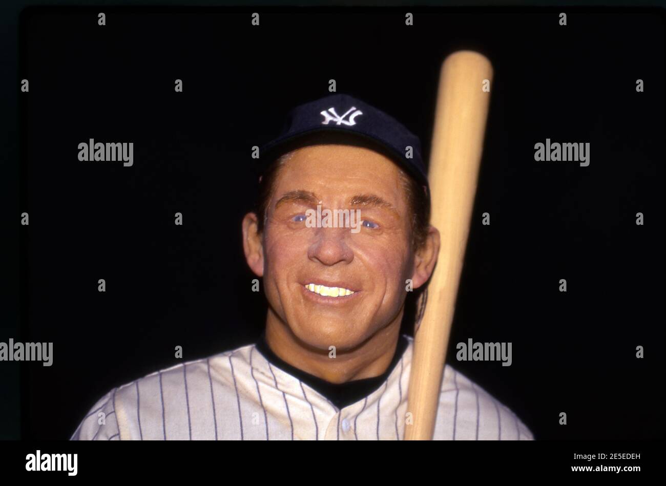 Wax figure of New York Yankees great Mickey Mantle at the Baseball Wax Museum in Cooperstown, New York. Stock Photo