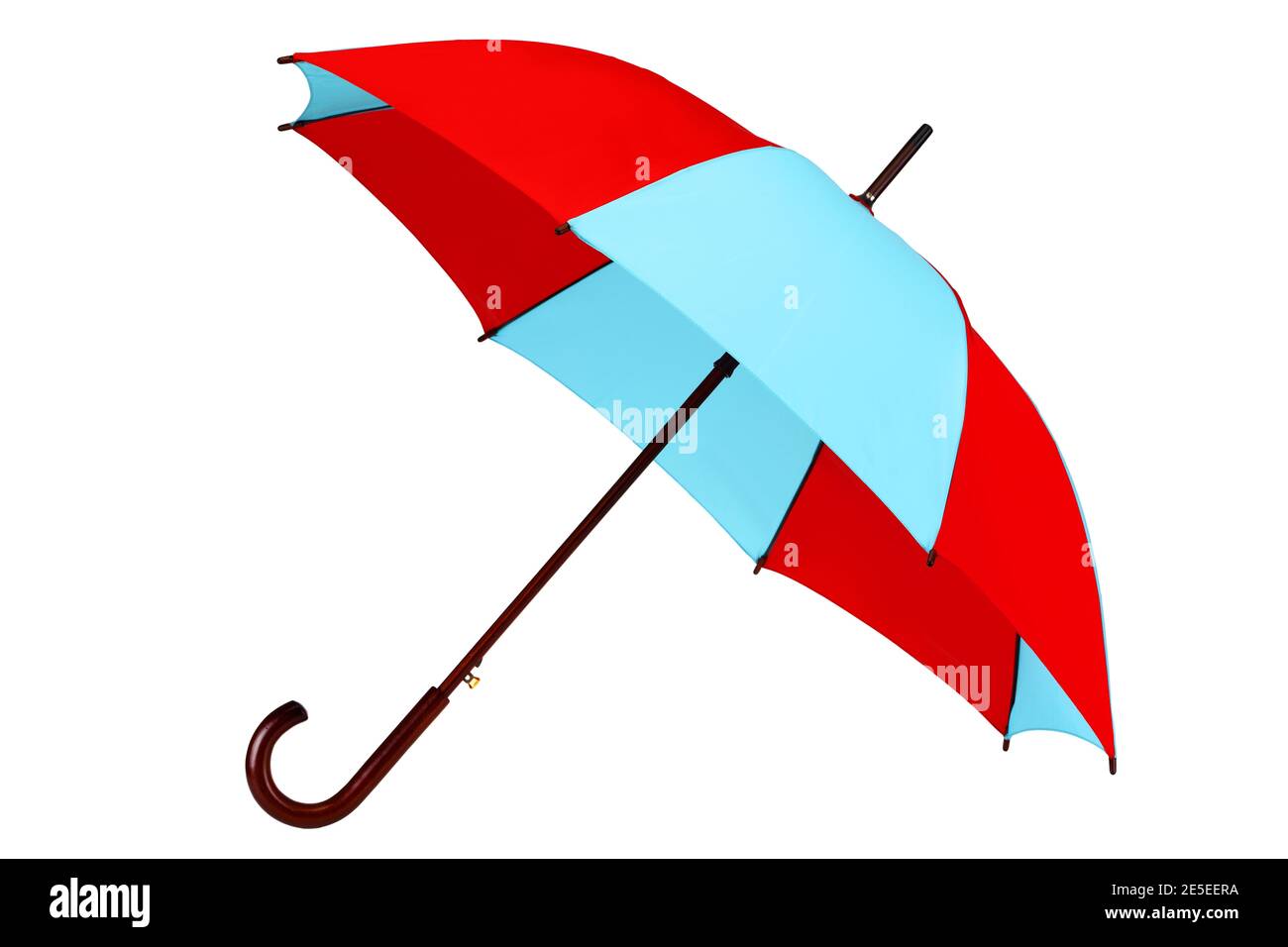 inclined umbrella on white background with clipping path Stock Photo