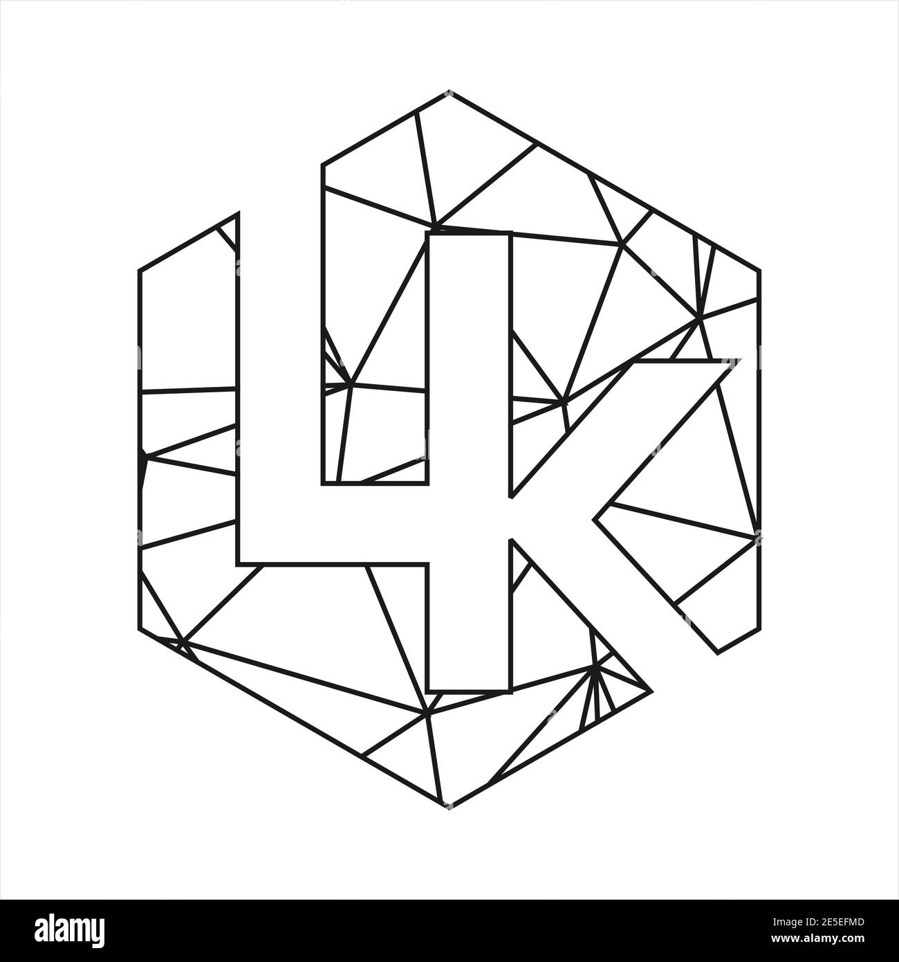 LK geometric triangle block chain font Stock Vector Image & Art - Alamy