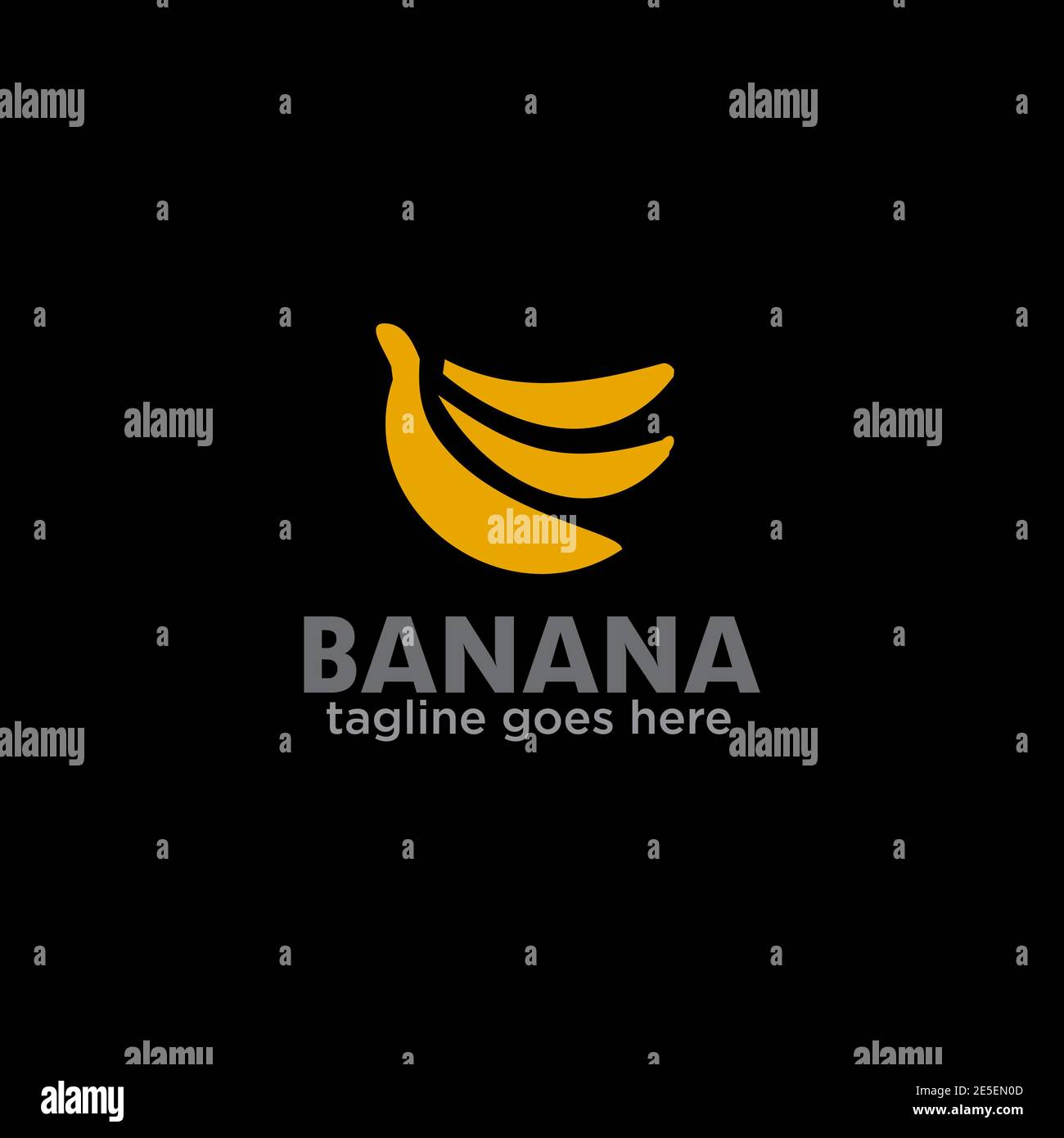 Banana fruit logo design vector template Stock Vector
