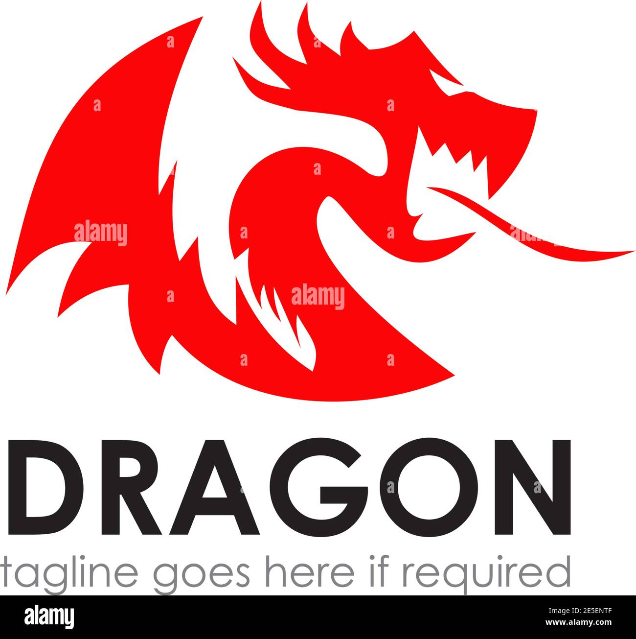 Dragon monster logo design vector template Stock Vector