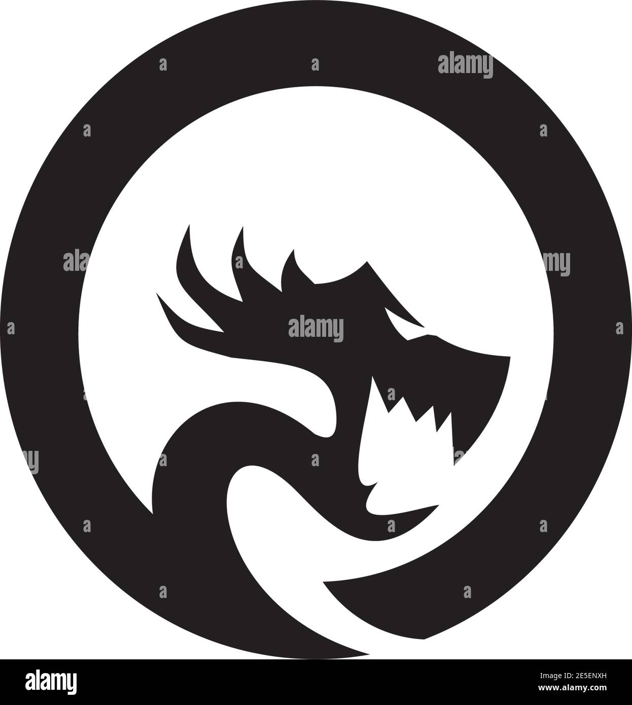Dragon monster logo design vector template Stock Vector