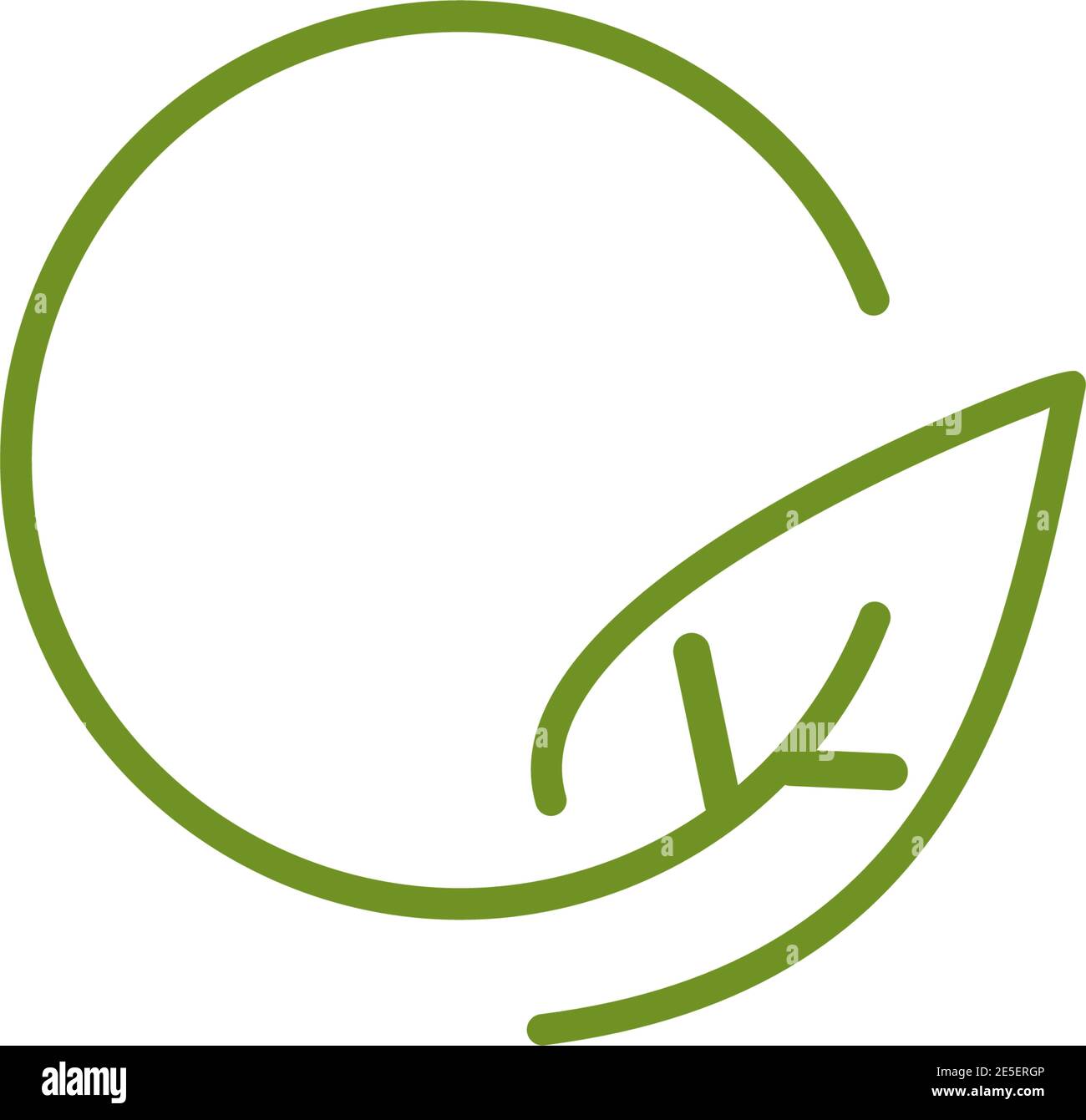 Green leaf logo design incorporated with rounded G letter template ...