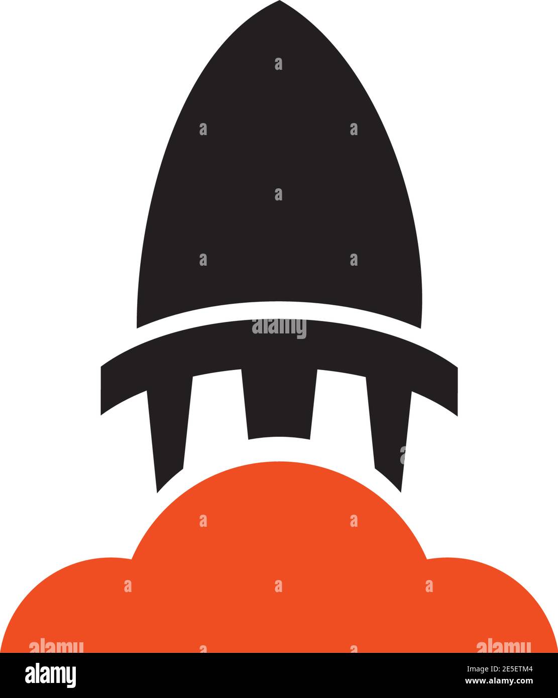 Rocket icon logo design vector template Stock Vector
